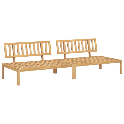 VidaXL vidaXL Garden Pallet Middle Sofas Outdoor Pallet Sofa 2 pcs Solid Wood Acacia 1