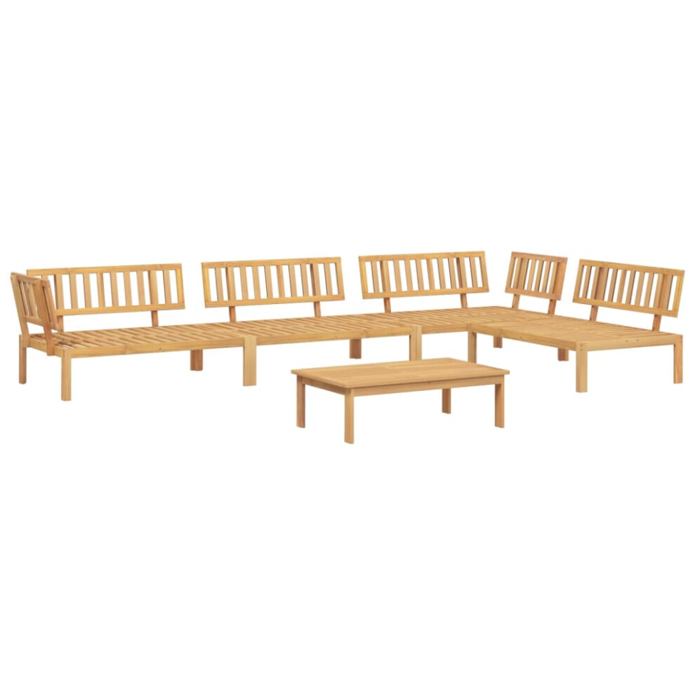 vidaXL Garden Pallet Sofa Set 5 Piece Outdoor Pallet Sofa Solid Wood Acacia