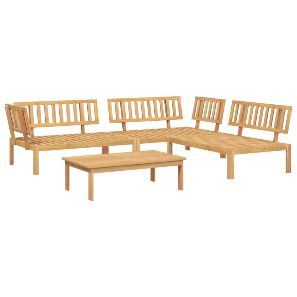 vidaXL Garden Pallet Sofa Set 4 Piece Outdoor Pallet Sofa Solid Wood Acacia