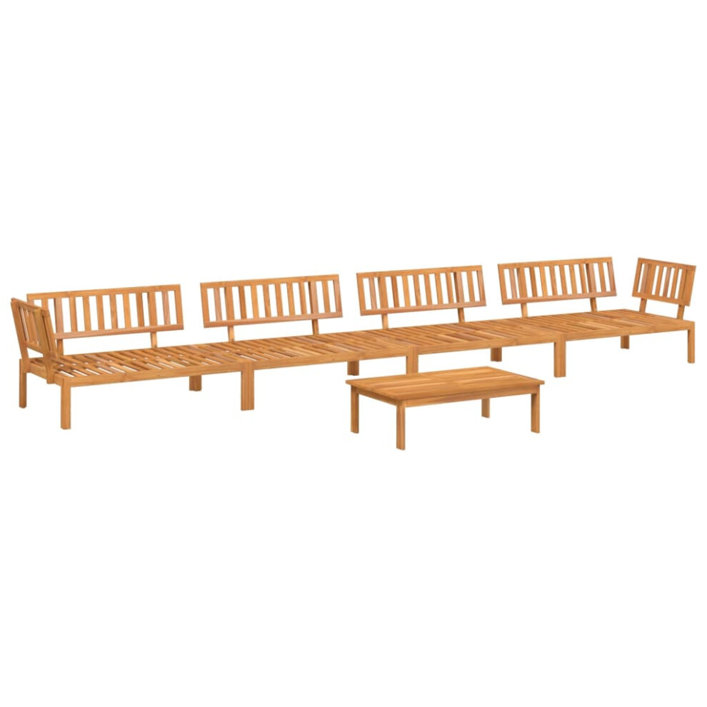 vidaXL Garden Pallet Sofa Set 5 Piece Outdoor Pallet Sofa Solid Wood Acacia