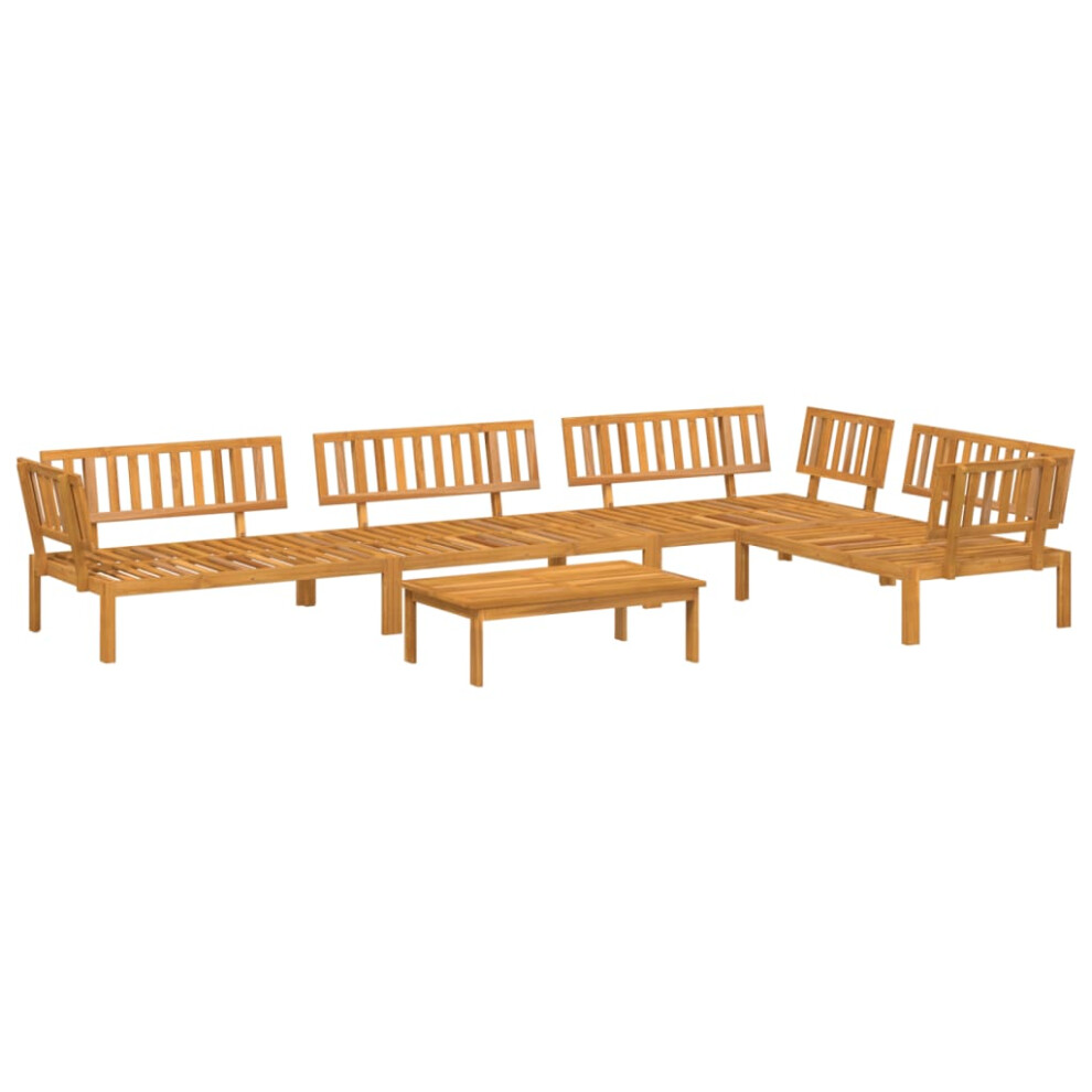 vidaXL Garden Pallet Sofa Set 5 Piece Outdoor Pallet Sofa Solid Wood Acacia