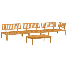 vidaXL Garden Pallet Sofa Set 4 Piece Outdoor Pallet Sofa Solid Wood Acacia