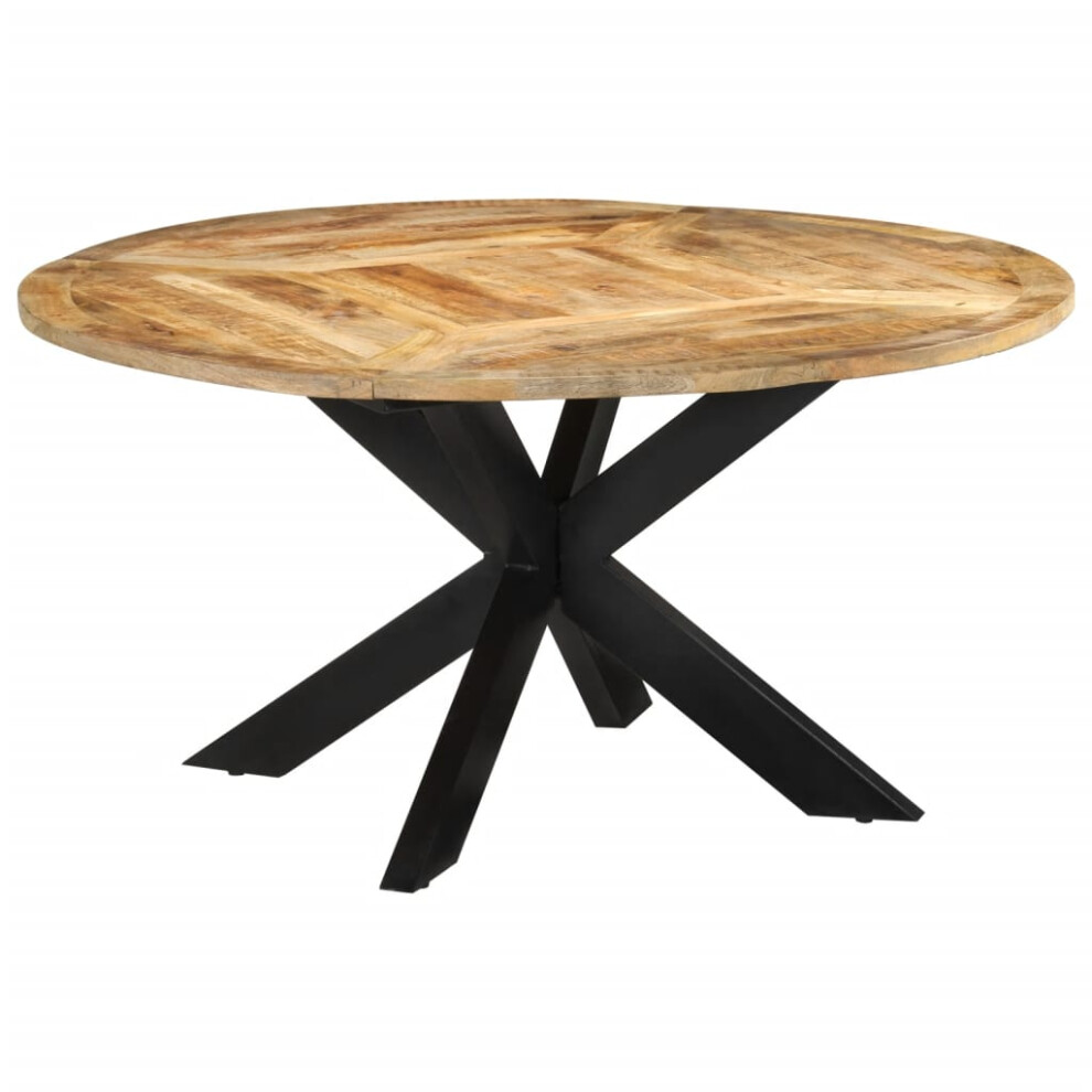Vidaxl Dining Table Kitchen Side Table Dinner Table Solid Rough Wood Mango