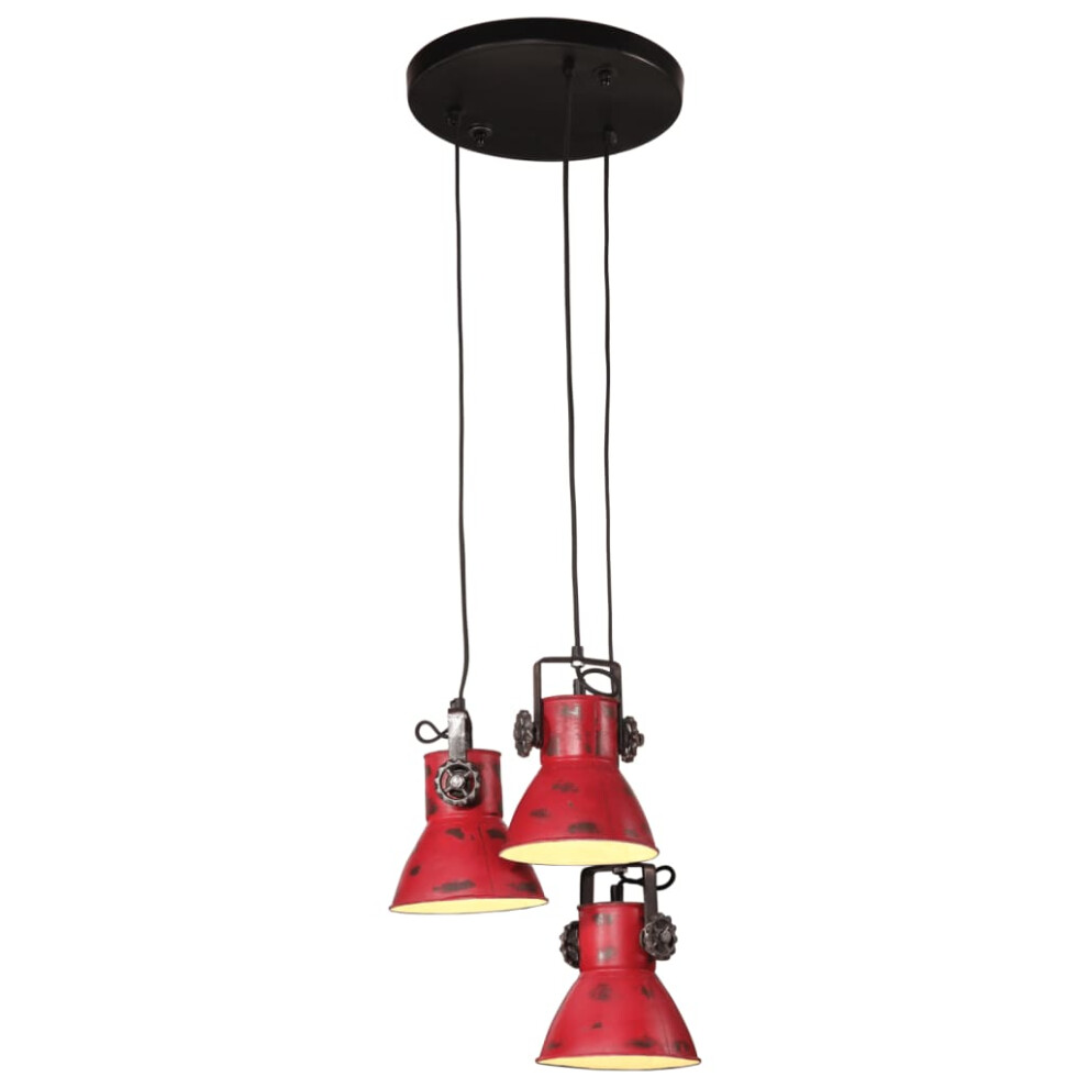 vidaXL Hanging Lamp Ceiling Lamp Pendant Lighting 25 W Distressed Red E27