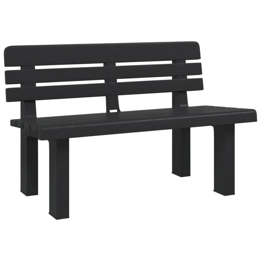 vidaXL Garden Bench Outdoor Bench Seat Park Bench Anthracite Polypropylene