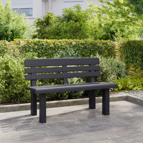 VidaXL vidaXL Gartenbank Anthrazit 110x52x71 cm Polypropylen 2