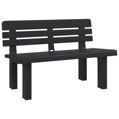 VidaXL vidaXL Gartenbank Anthrazit 110x52x71 cm Polypropylen 1