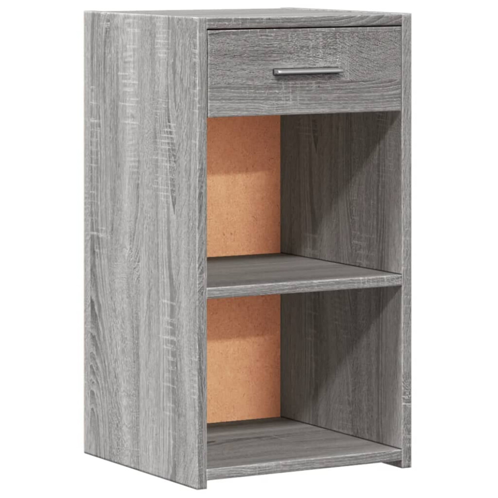 vidaXL Bedside Cabinet Nightstand Bed Side Table Grey Sonoma Engineered Wood