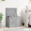 VidaXL vidaXL Storage Box Blanket Box Storage Chest Box Concrete Grey Engineered Wood 3