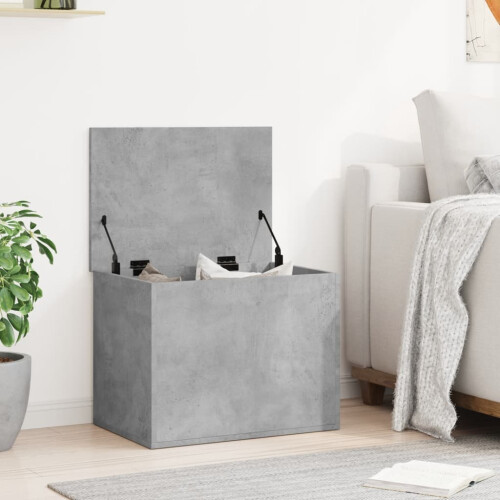 VidaXL vidaXL Storage Box Blanket Box Storage Chest Box Concrete Grey Engineered Wood 2