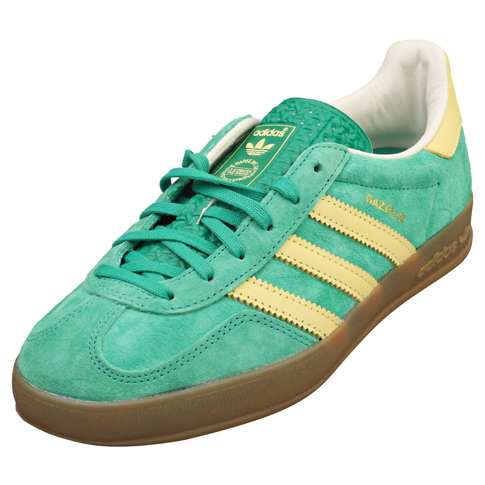 (4) adidas Gazelle Indoor Mens Fashion Trainers in Green Yellow