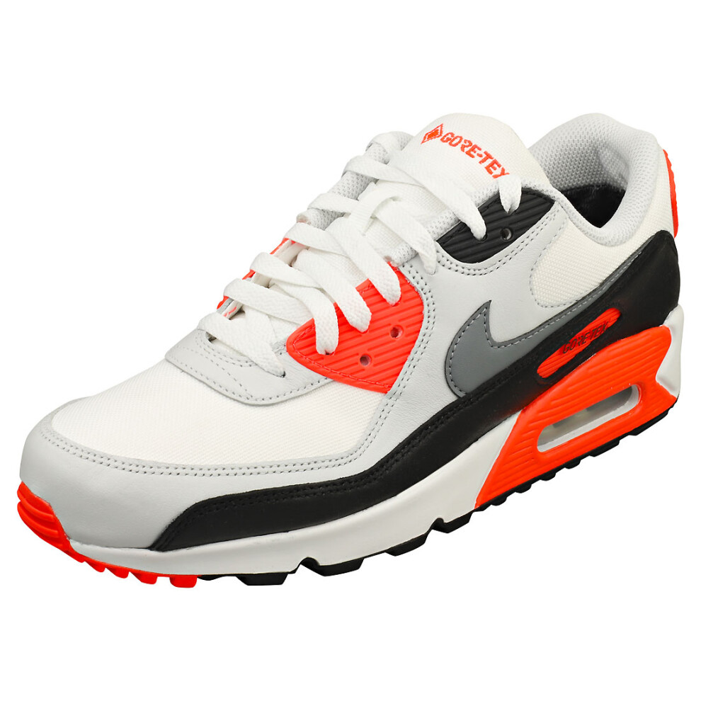 (7.5) Nike Air Max 90 Gore-tex Mens Fashion Trainers in White Grey