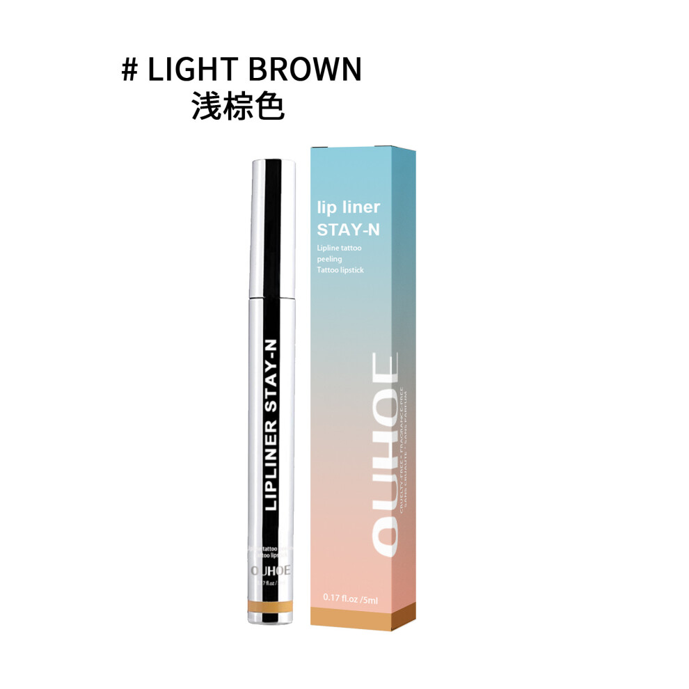 Bghone Brown (Conventional, Light ) Peel-Off Lip Liner, Lip Line, Plump Lip Color, Non-Removing Makeup, Peel-Off Lip Liner