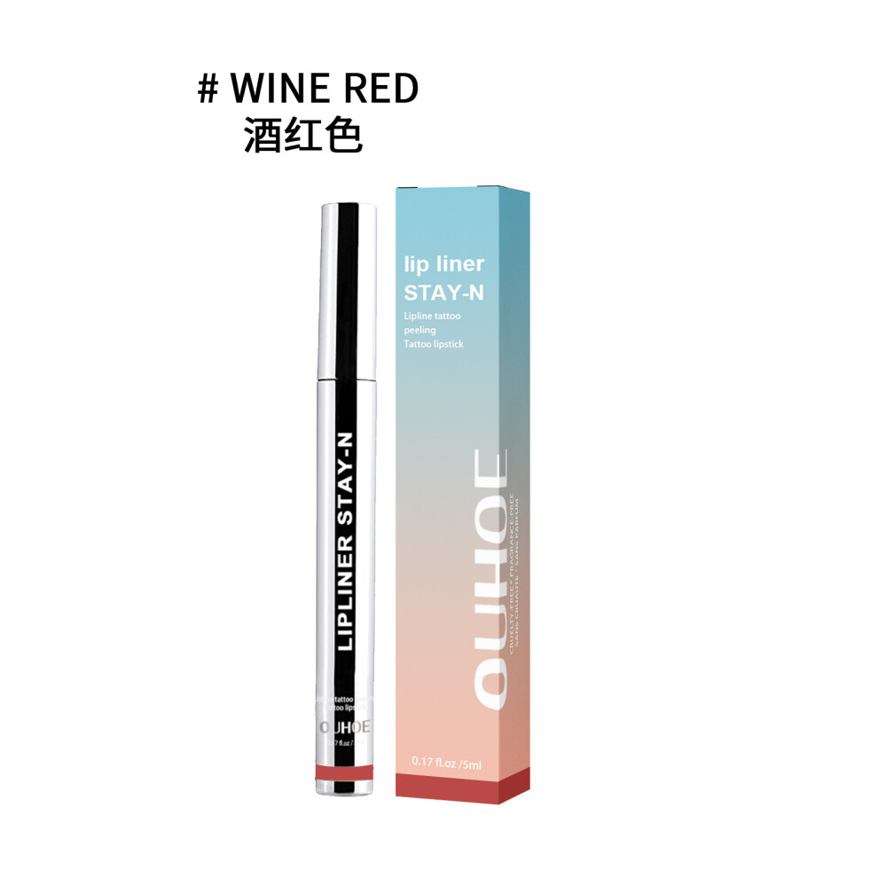 Bghone (Conventional, Claret) Peel-Off Lip Liner, Lip Line, Plump Lip Color, Non-Removing Makeup, Peel-Off Lip Liner