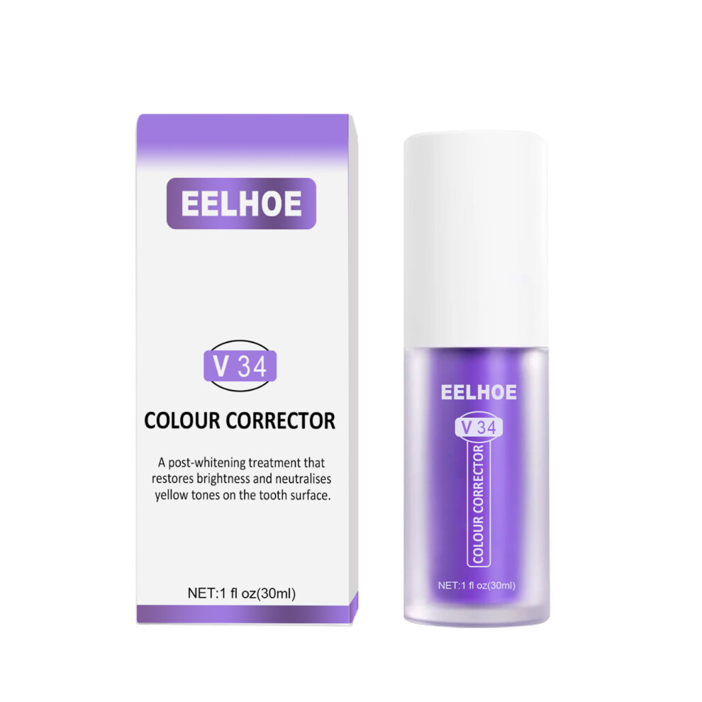 Bghone Purple/Orange (Teeth Whitening (30Ml) V34 Toothpaste Repair Teeth Repair Oral Cleansing Toothpaste Cleans Teeth Stains