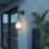 (Black) 1pc E26 Lighting Mid Century Modern Wall Sconce, Globe Wall Mounted Light 1