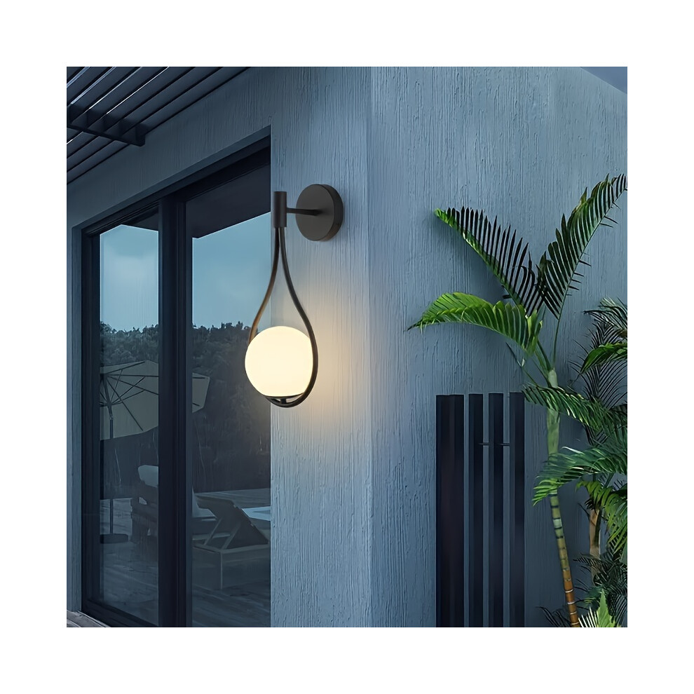 (Black) 1pc E26 Lighting Mid Century Modern Wall Sconce, Globe Wall Mounted Light