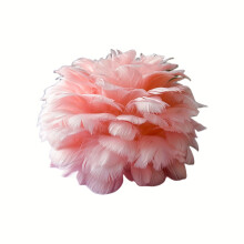 (pink) Feather Decorative Lampshade, Bedroom Dining Room Shrink Overlapping Lampshade