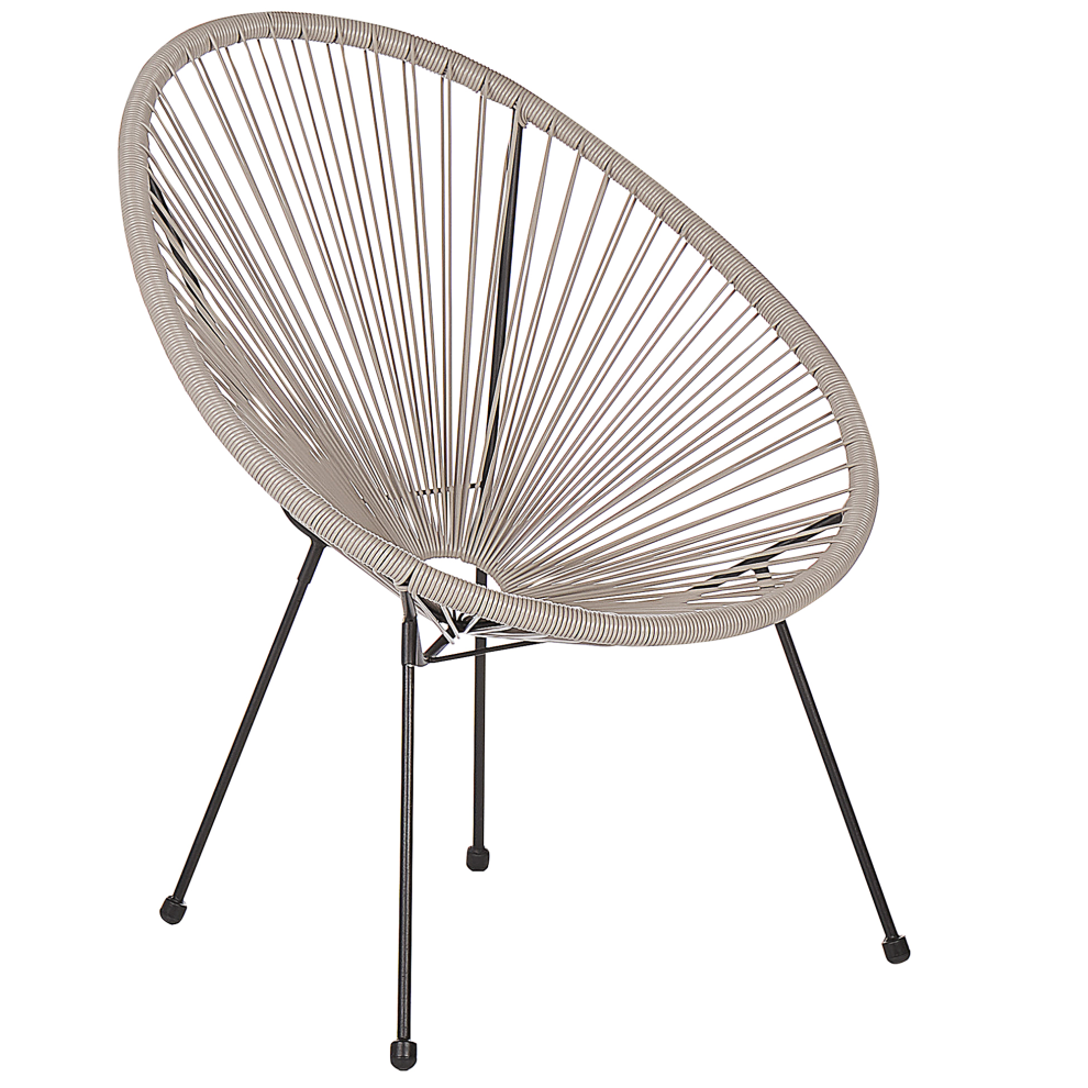 Garden Chair ACAPULCO II PE Rattan Light Grey