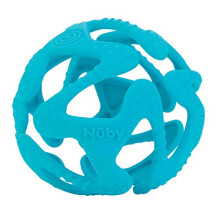 Nuby ID6836AQUA Silicone Teething Ball Aqua Blue 3M+