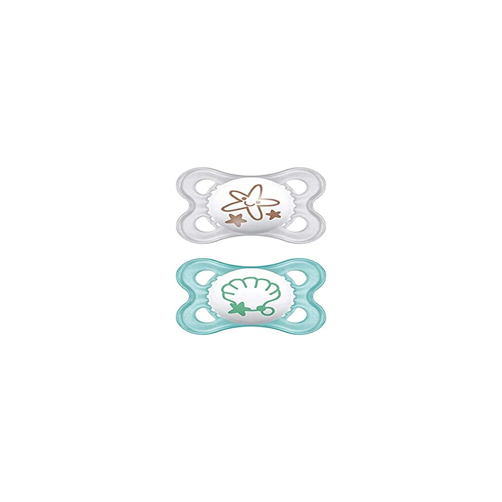 Mam Original S159 Pacifier With Skinsofttm Silicone Teat, Ultra Soft, For Baby 0+ Months, Neutral (2 Pack) With Self-Sterilizing Box, 0+ Months