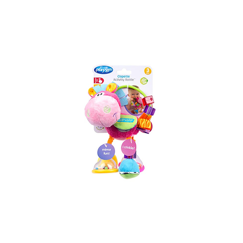 Playgro Activity Rattle Horse Learning Toy From 3 Months BPA free Playgro Toy Box Horse Clip Clop Pink Multicoloured 40143 on OnBuy