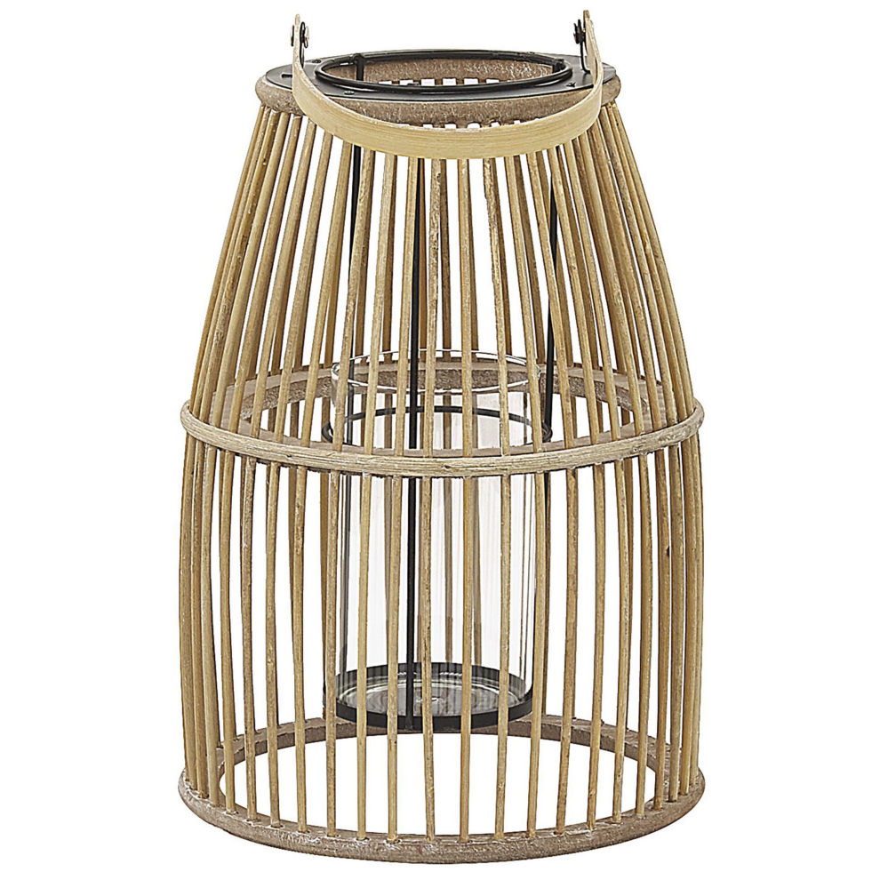 Lantern HOSTE Bamboo Wood 32 cm Beige