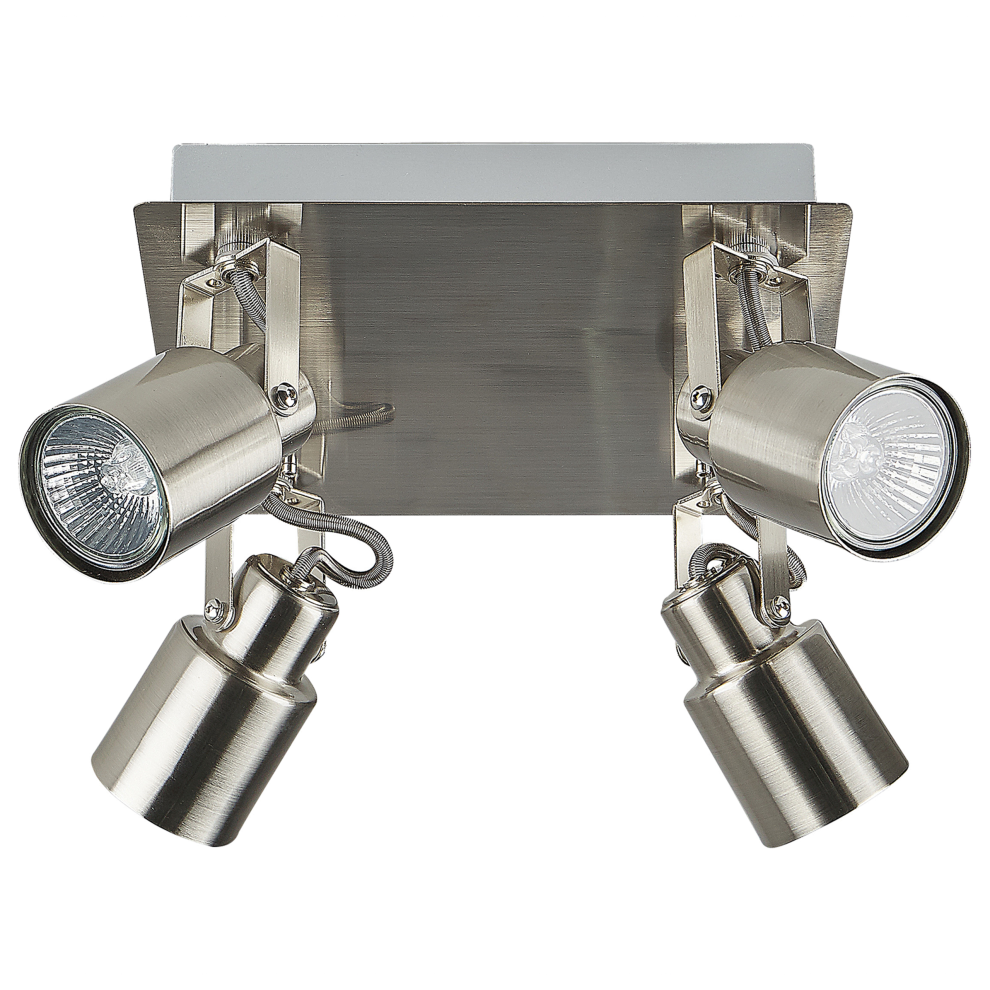 4 Light Spotlight BONTE Adjustable Metal Silver