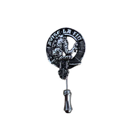 Kennedy Clan Crest Pewter Cap Lapel Tie Pin