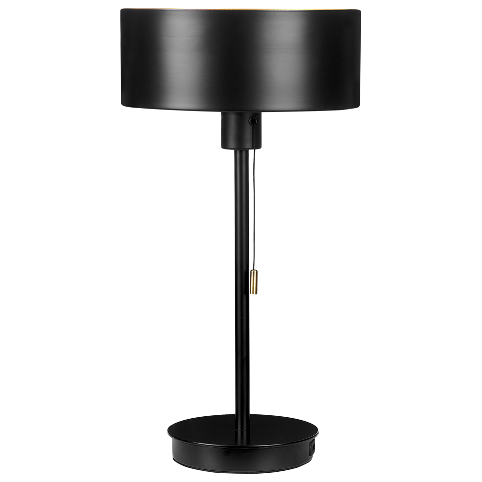 Table Lamp ARIPO with USB Port Metal Black