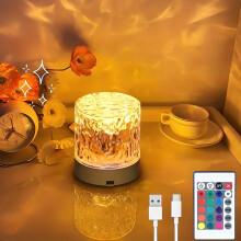 (1pc) 16 Colors Dynamic Table Lamp Water Pattern Water Ripple Night Light