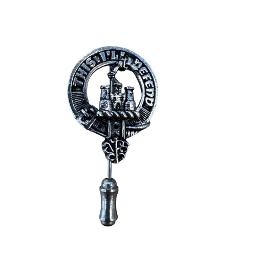 Kincaid Clan Crest Pewter Cap Lapel Tie Pin