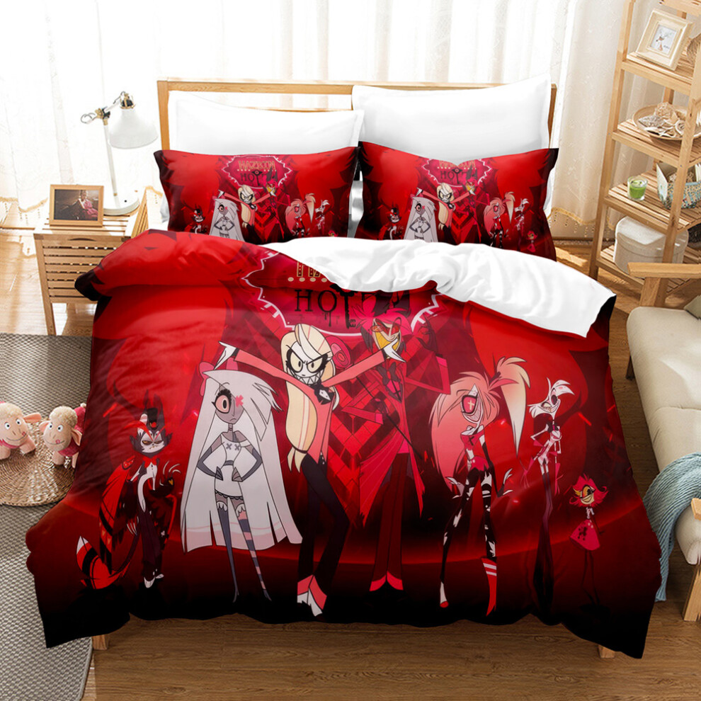 (Style 15, Single(135X200CM/2PCS)) Hazbin Hotel Bedding Single Double Duvet Cover UK