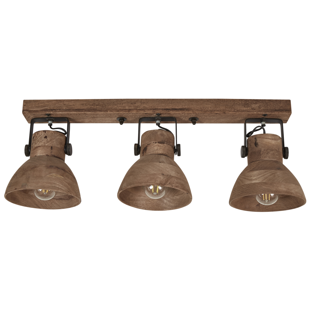 3 Light Spotlight PENNAI Adjustable Mango Wood Brown