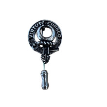 Leask Clan Crest Pewter Cap Lapel Tie Pin