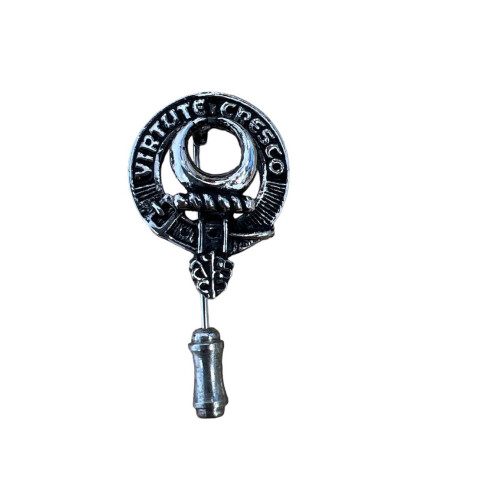 Leask Clan Crest Pewter Cap Lapel Tie Pin