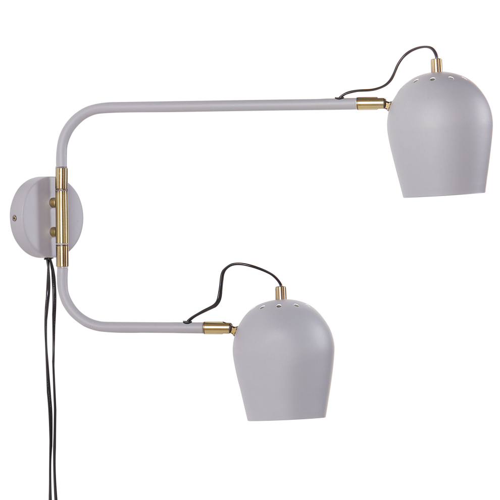 Wall Lamp ESTRELLA Adjustable Metal Light Grey