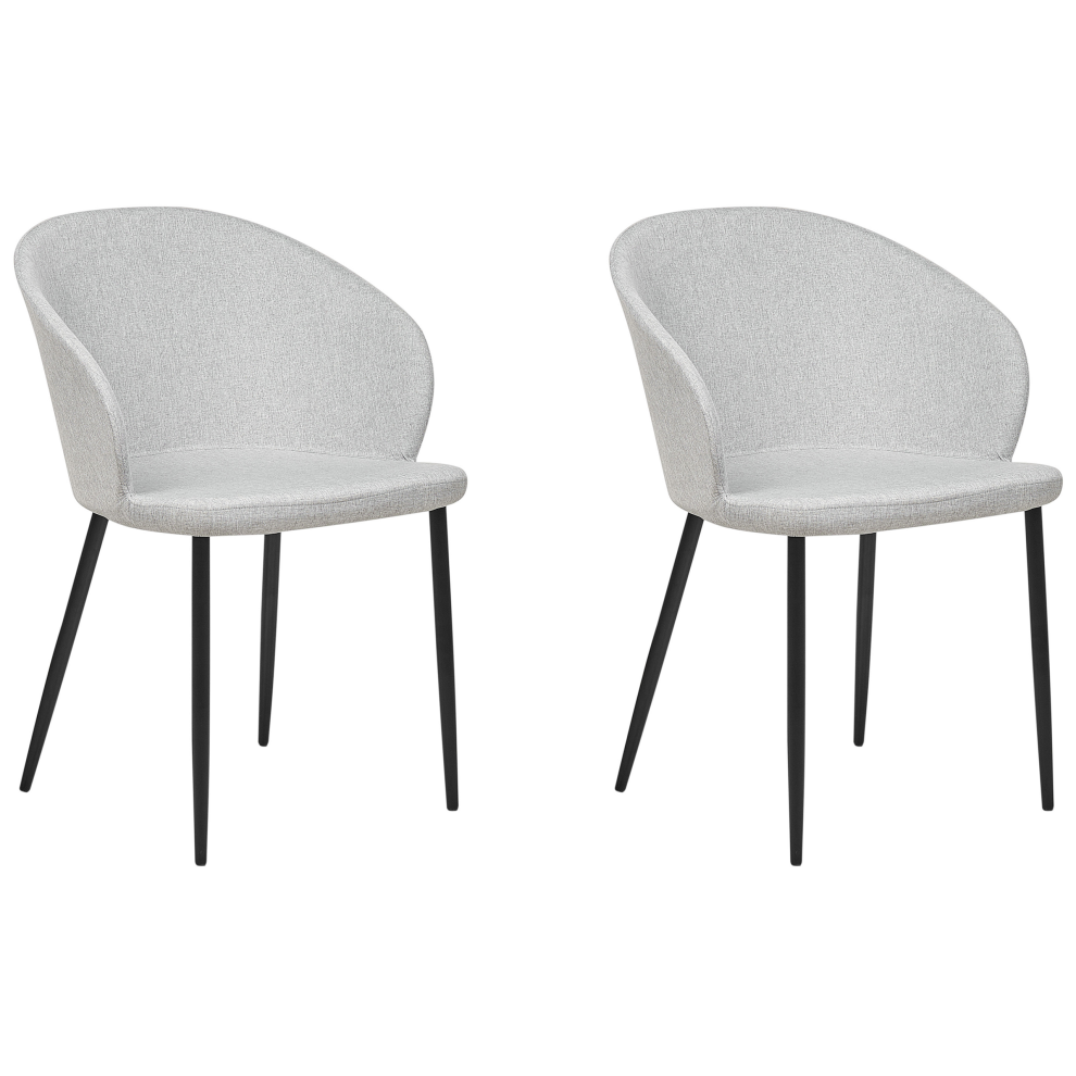 Set of 2 Dining Chairs MASON Light Grey