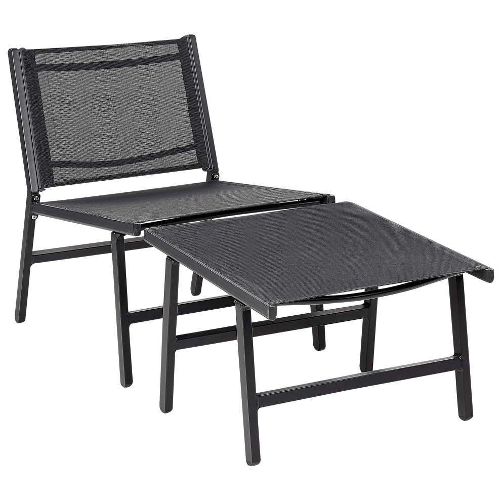 Garden Chair MARCEDDI Metal Black