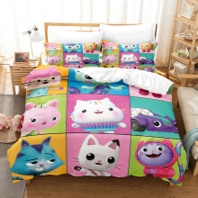(Style 05, King(220X240CM/3PCS)) Gabby Dollhouse Bedding Single Double Duvet Cover