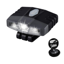 Ultra Bright Mini Hands Free LED Clip on Cap Light - Rechargeable Waterproof Hat Light Flashlight Headlamp for Fishing Camping(Black)