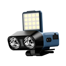 Headlamp Flashlight,1200 Lumen Super Bright LED Rechargeable Headlamp with White Red Light, IPX6 Waterproof Sports Sensor Headlamp,5 Modes(Blue)
