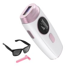 Depiladora portátil para rostro y axilas para mujeres con 5 niveles, modo manual, automático y dual, 999999 flashes