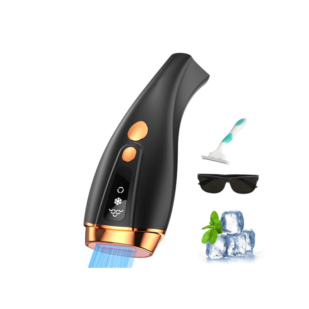 Chronus Black Ipl Hair Removal For Women, Permanent Painless At-Home, Cooling,