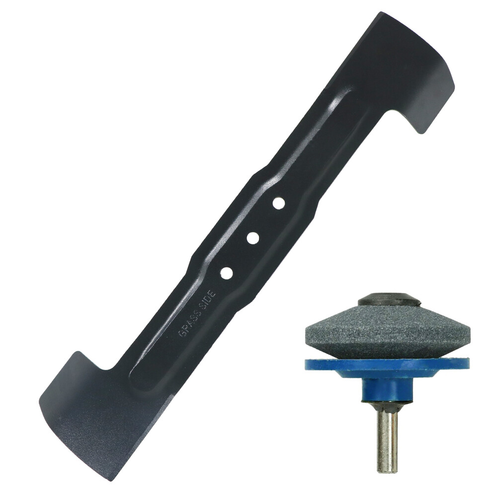 Spares2go Blade For Bosch Rotak 36 37 Ergoflex Lawnmower 37Cm + Drill Sharpener F016l65400 F016800272 F016800275