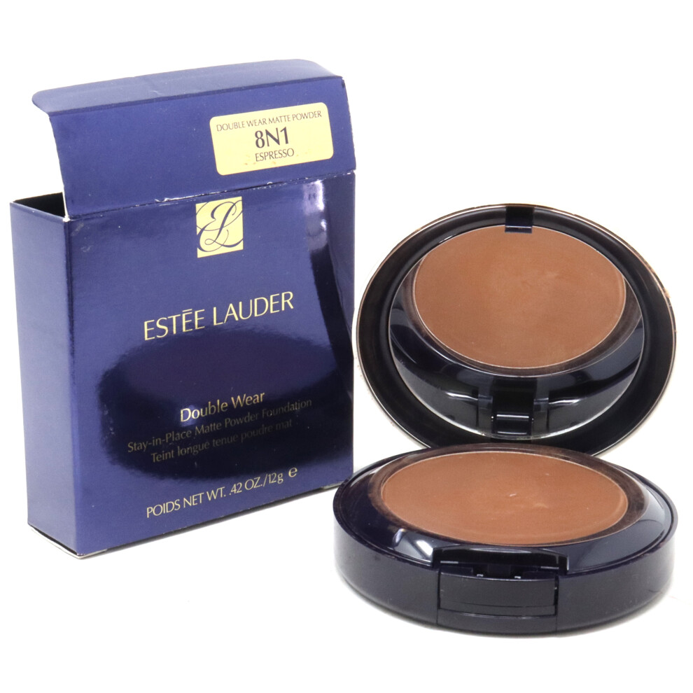 (8N1 Espresso) Estee Lauder Double Wear Stay-In-In Place Matte Powder Foundation 0.42oz  New