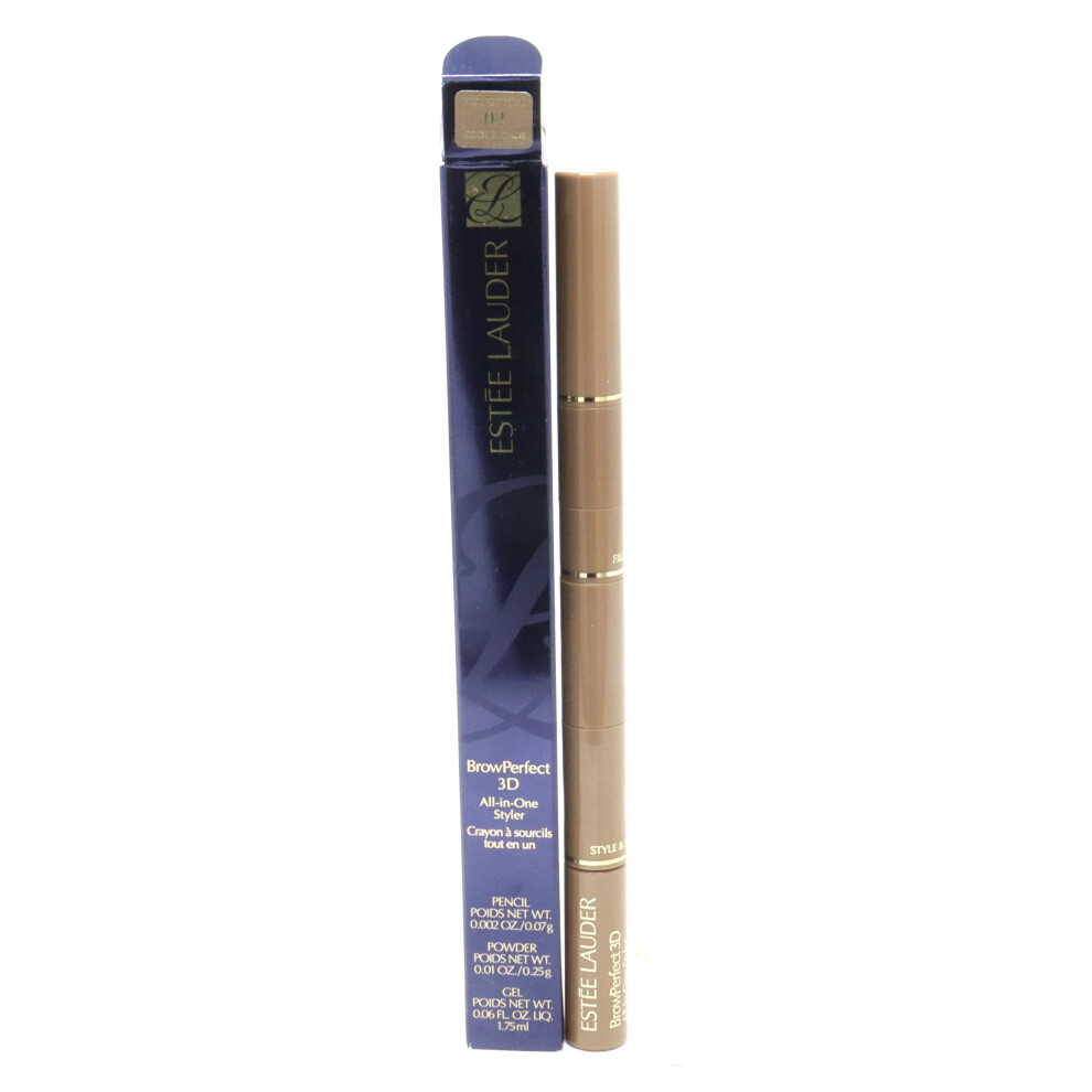 (02 Cool Blonde) Estee Lauder Brow Perfect 3D All In One Style Pencil  0.06oz/1.75ml New With Box