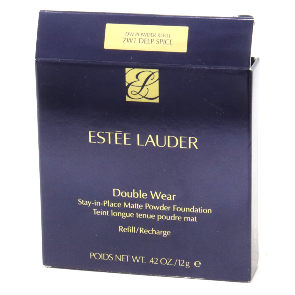 (7W1 Deep Spice) Estee Lauder Double Wear Stay-In-Place Powder Foundation 0.42oz  New With Box