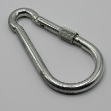 (12MM) Locking Carabiner Clip Snap Hook Zinc Plated