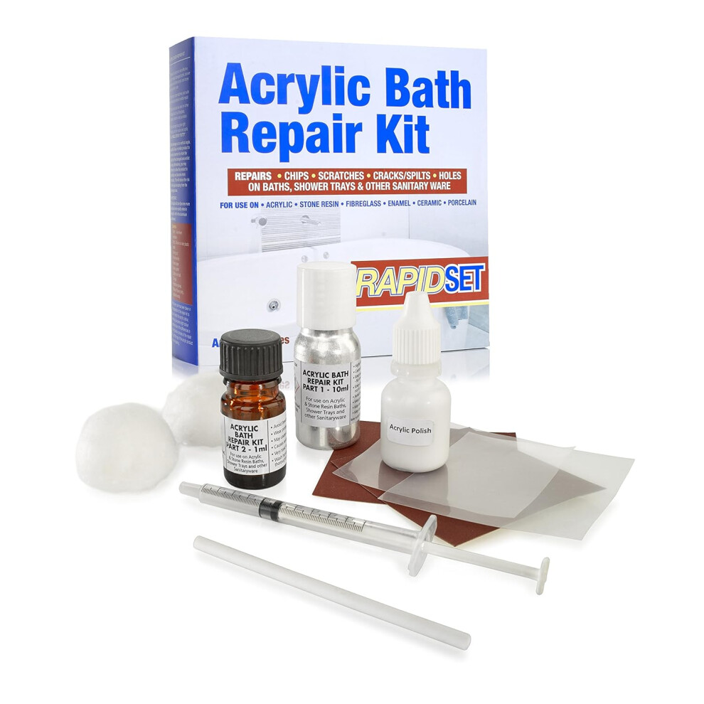 Rapid Bath Repair Kit, Repairs Chips, Scratches & Cracks